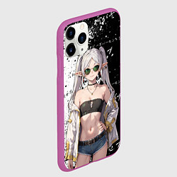 Чехол iPhone 11 Pro матовый Фрирен в современном времени, цвет: 3D-фиолетовый — фото 2