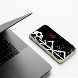 Чехол iPhone 11 Pro матовый Знак жертвы из аниме берсерк, цвет: 3D-салатовый — фото 2