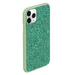 Чехол iPhone 11 Pro матовый Малахитовая текстура, цвет: 3D-салатовый — фото 2