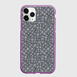 Чехол iPhone 11 Pro матовый Мостовая текстура, цвет: 3D-фиолетовый