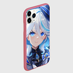 Чехол iPhone 11 Pro матовый Genshin Impact Furina Smile, цвет: 3D-малиновый — фото 2