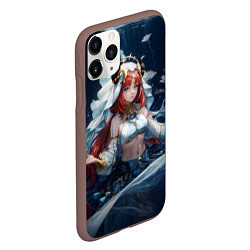 Чехол iPhone 11 Pro матовый Нилу из игры genshin impact, цвет: 3D-коричневый — фото 2