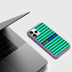 Чехол iPhone 11 Pro матовый Я люблю Вологду, цвет: 3D-фиолетовый — фото 2