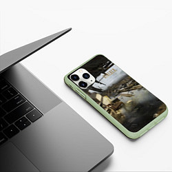 Чехол iPhone 11 Pro матовый STALKER 2 дом на болотах, цвет: 3D-салатовый — фото 2