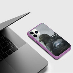 Чехол iPhone 11 Pro матовый STALKER 2 одиночка постер, цвет: 3D-фиолетовый — фото 2