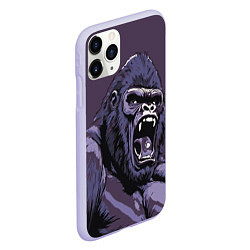 Чехол iPhone 11 Pro матовый Lord of the Jungle, цвет: 3D-светло-сиреневый — фото 2