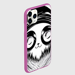Чехол iPhone 11 Pro матовый Анимэ котик, цвет: 3D-фиолетовый — фото 2