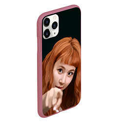 Чехол iPhone 11 Pro матовый Момо Твайс, цвет: 3D-малиновый — фото 2