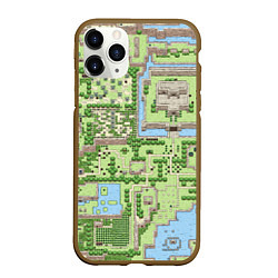 Чехол iPhone 11 Pro матовый Zelda: карта, цвет: 3D-коричневый