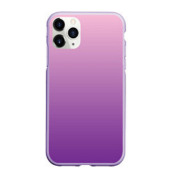 Чехол iPhone 11 Pro матовый Нежный розовый и насыщенный малиновый градиент, цвет: 3D-светло-сиреневый