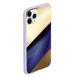 Чехол iPhone 11 Pro матовый Фиолетовая вставка на золотом фоне, цвет: 3D-светло-сиреневый — фото 2