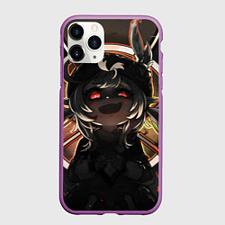 Чехол iPhone 11 Pro матовый Genshin Impact Klee Yandere, цвет: 3D-фиолетовый