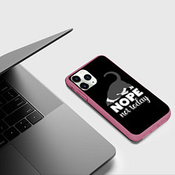 Чехол iPhone 11 Pro матовый Nope not today, цвет: 3D-малиновый — фото 2
