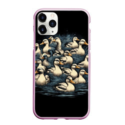 Чехол iPhone 11 Pro матовый Утки в пруду