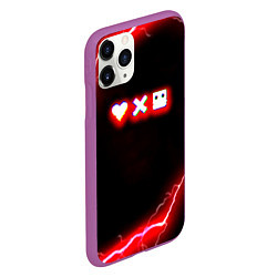 Чехол iPhone 11 Pro матовый Love death robots storm, цвет: 3D-фиолетовый — фото 2