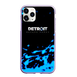 Чехол iPhone 11 Pro матовый Detroit become human голубая кровь, цвет: 3D-светло-сиреневый