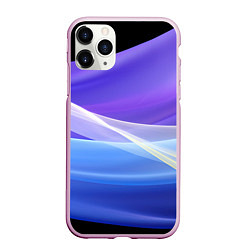 Чехол iPhone 11 Pro матовый Фиолетовая и голубая абстракция