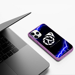 Чехол iPhone 11 Pro матовый Half life storm city, цвет: 3D-фиолетовый — фото 2