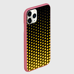 Чехол iPhone 11 Pro матовый Жёлтые квадраты, цвет: 3D-малиновый — фото 2