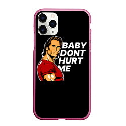 Чехол iPhone 11 Pro матовый Baby dont hurt me - Mike OHearn, цвет: 3D-малиновый