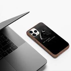 Чехол iPhone 11 Pro матовый Темный волк, цвет: 3D-коричневый — фото 2