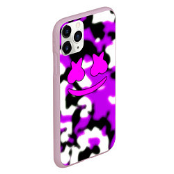 Чехол iPhone 11 Pro матовый Marshmello camo, цвет: 3D-розовый — фото 2