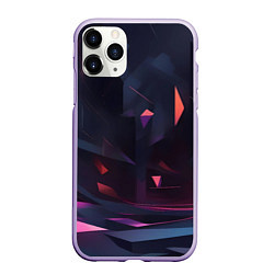 Чехол iPhone 11 Pro матовый Абстрактный вихрь, цвет: 3D-светло-сиреневый
