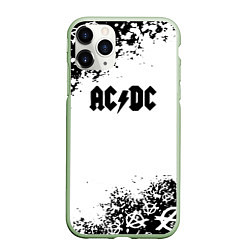 Чехол iPhone 11 Pro матовый AC DC anarchy rock, цвет: 3D-салатовый