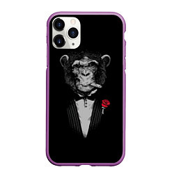 Чехол iPhone 11 Pro матовый Monkey business, цвет: 3D-фиолетовый