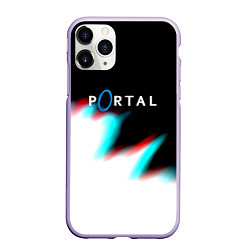 Чехол iPhone 11 Pro матовый Portal game blink color, цвет: 3D-светло-сиреневый