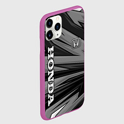 Чехол iPhone 11 Pro матовый Honda - монохромный спортивный, цвет: 3D-фиолетовый — фото 2
