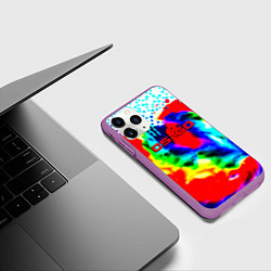Чехол iPhone 11 Pro матовый Counter strike winter color game, цвет: 3D-фиолетовый — фото 2