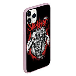 Чехол iPhone 11 Pro матовый Slipknot - козёл, цвет: 3D-розовый — фото 2