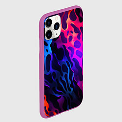 Чехол iPhone 11 Pro матовый Камуфляж из ярких красок, цвет: 3D-фиолетовый — фото 2