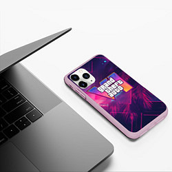 Чехол iPhone 11 Pro матовый GTA 6 summer logo, цвет: 3D-розовый — фото 2