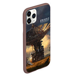 Чехол iPhone 11 Pro матовый STALKER 2 спутниковые антенны, цвет: 3D-коричневый — фото 2