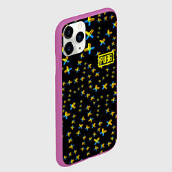 Чехол iPhone 11 Pro матовый PUBG sticker games, цвет: 3D-фиолетовый — фото 2