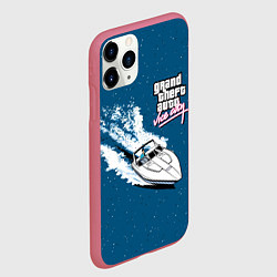 Чехол iPhone 11 Pro матовый Grand Theft Auto - Vice City, цвет: 3D-малиновый — фото 2