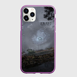 Чехол iPhone 11 Pro матовый STALKER 2 гравитационная аномалия, цвет: 3D-фиолетовый
