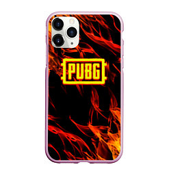 Чехол iPhone 11 Pro матовый Battlegrounds flame