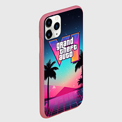Чехол iPhone 11 Pro матовый GTA 6 summer abstract, цвет: 3D-малиновый — фото 2