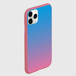 Чехол iPhone 11 Pro матовый Небесно-розовый градиент, цвет: 3D-малиновый — фото 2