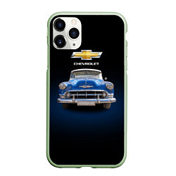 Чехол iPhone 11 Pro матовый Шевроле 50-х годов, цвет: 3D-салатовый