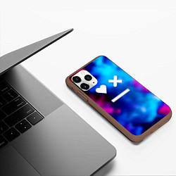 Чехол iPhone 11 Pro матовый Love death and robots serial gradient, цвет: 3D-коричневый — фото 2