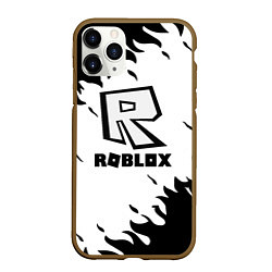 Чехол iPhone 11 Pro матовый Roblox fire games, цвет: 3D-коричневый