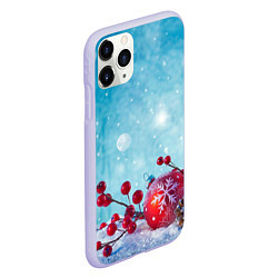 Чехол iPhone 11 Pro матовый Сhristmas toys, цвет: 3D-светло-сиреневый — фото 2