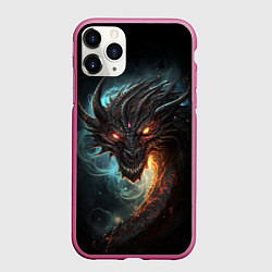 Чехол iPhone 11 Pro матовый Фэнтази дракон символ 2024, цвет: 3D-малиновый