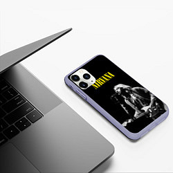 Чехол iPhone 11 Pro матовый Группа Nirvana Курт Кобейн, цвет: 3D-светло-сиреневый — фото 2