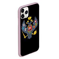 Чехол iPhone 11 Pro матовый Держава герб Российской империи, цвет: 3D-розовый — фото 2