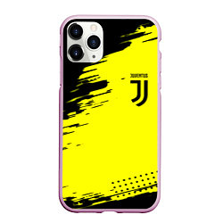 Чехол iPhone 11 Pro матовый Juventus спортивные краски, цвет: 3D-розовый